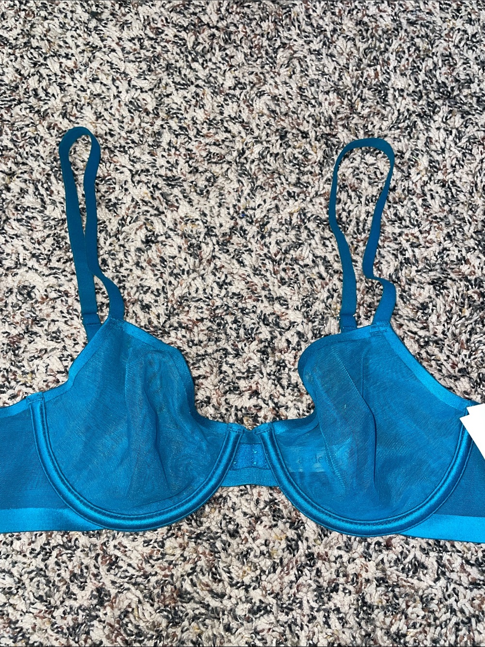 Auden Mesh Unlined Sheer Demi Bra Size 34A NWT